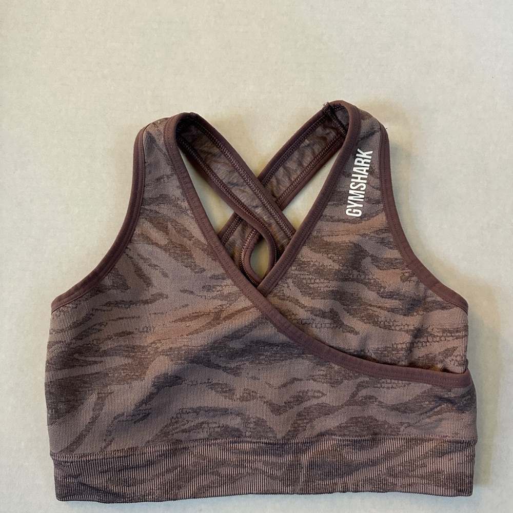 Gymshark Brown Animal Print Sports Bra